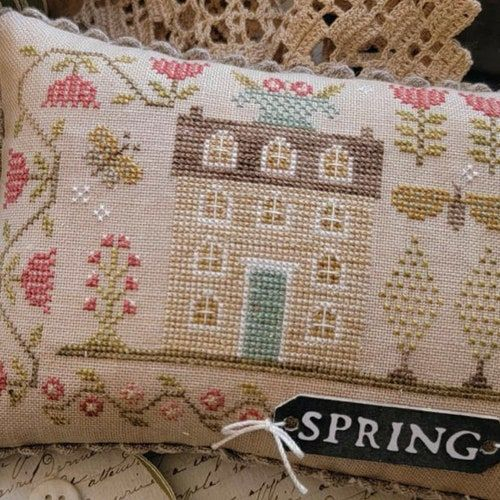 Two Hearts One Love Cross Stitch Art Pdf Pattern Burlap Bag First  - Two Hearts One Love Cross Stitch Pattern