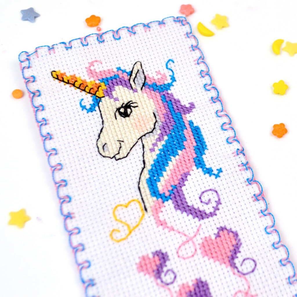 Unicorn Cross Stitch Pattern PDF For Bookmark Download Etsy - Easy Unicorn Cross Stitch Pattern