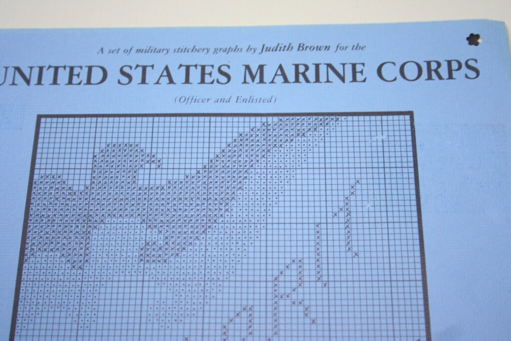 United States Marine Corps Cross Stitch Pattern Booklet - Marine Corps Cross Stitch Patterns