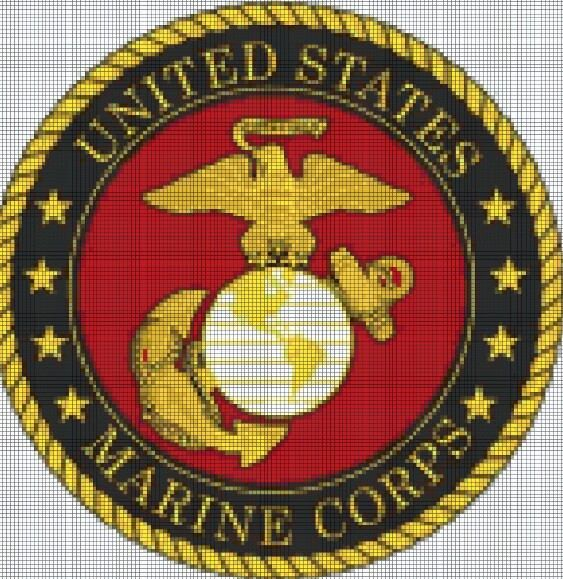 US Marine Corps Cross Stitch Pattern Cross Stitch Pattern US Cross  - Marine Corps Cross Stitch Patterns