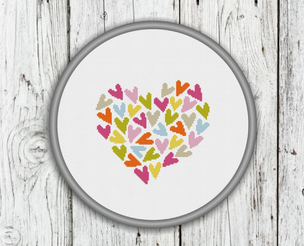 Valentine s Day Counted Cross Stitch Pattern Love PDF Etsy - Cross Stitch Patterns For Valentines Day