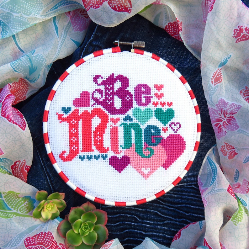 Valentines Day Cross Stitch Pattern PDF Heart Cross Stitch Etsy - Cross Stitch Patterns For Valentines Day