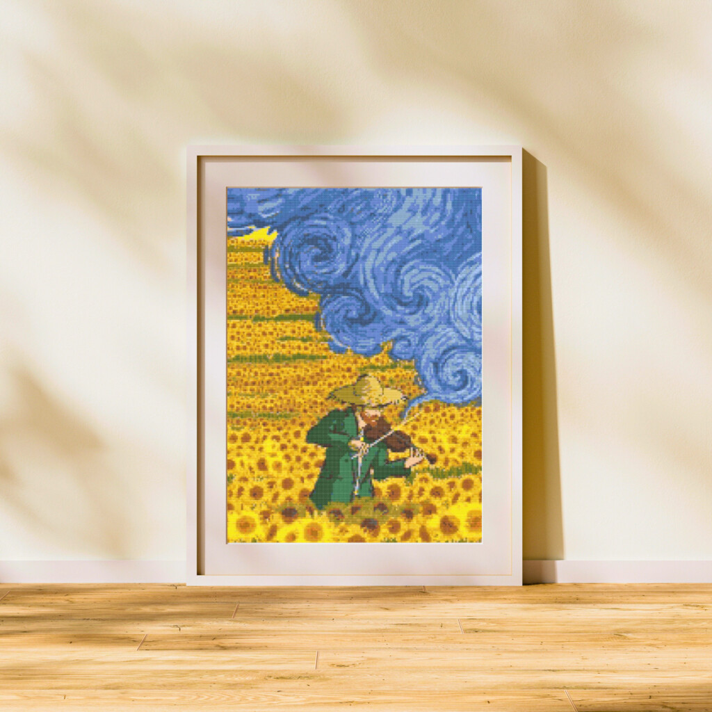 Van Gogh Poster Cross Stitch Pattern Starry Night Cross Stitch Pattern  - Cross Stitch Patterns Famous Paintings