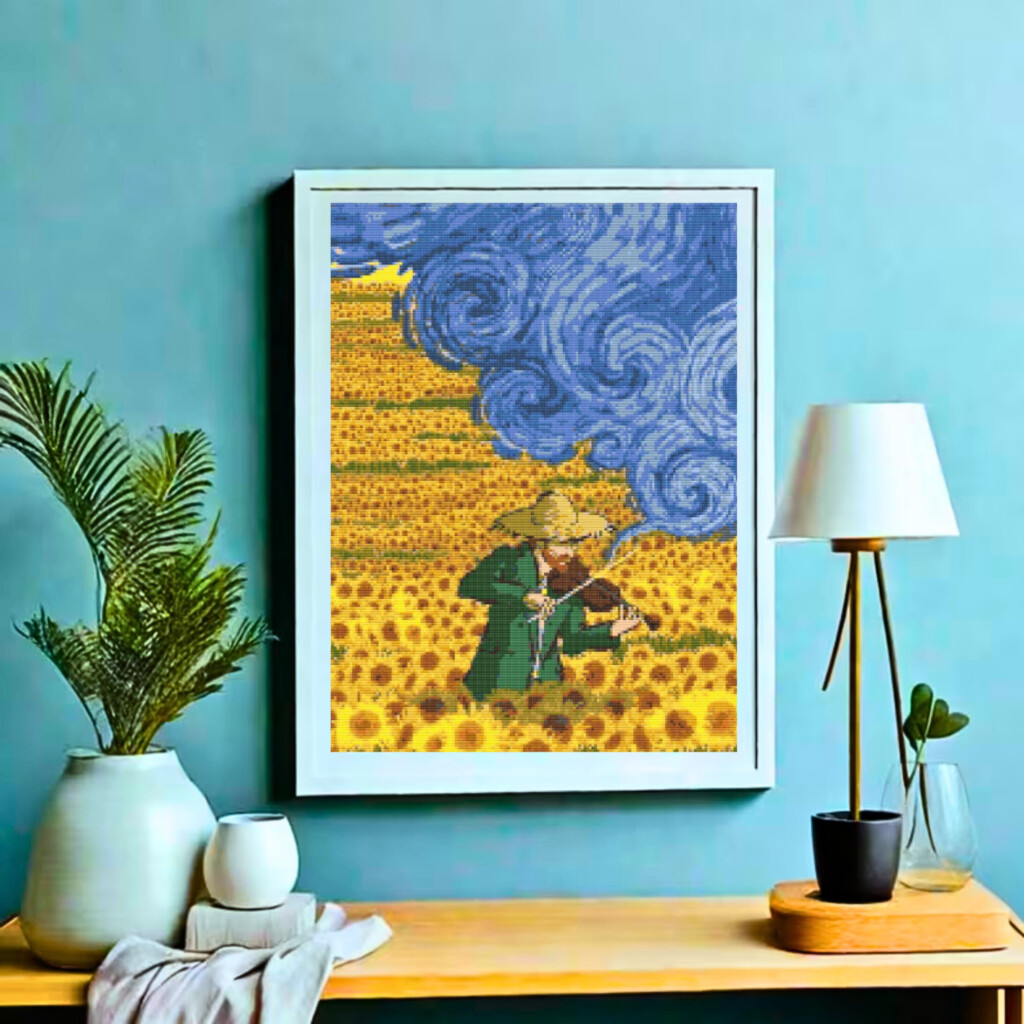 Van Gogh Poster Cross Stitch Pattern Starry Night Cross Stitch Pattern  - Cross Stitch Patterns Famous Paintings