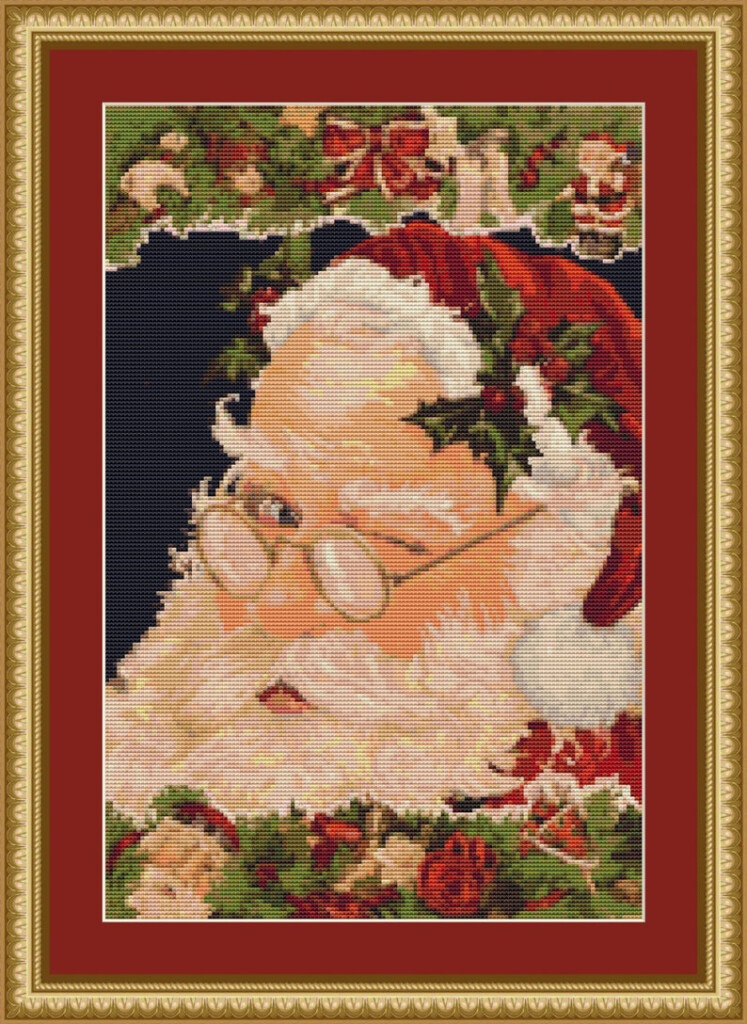 Victorian Santa Clause Counted Cross Stitch Pattern PDF Down Load 130  - Victorian Santa Cross Stitch Patterns