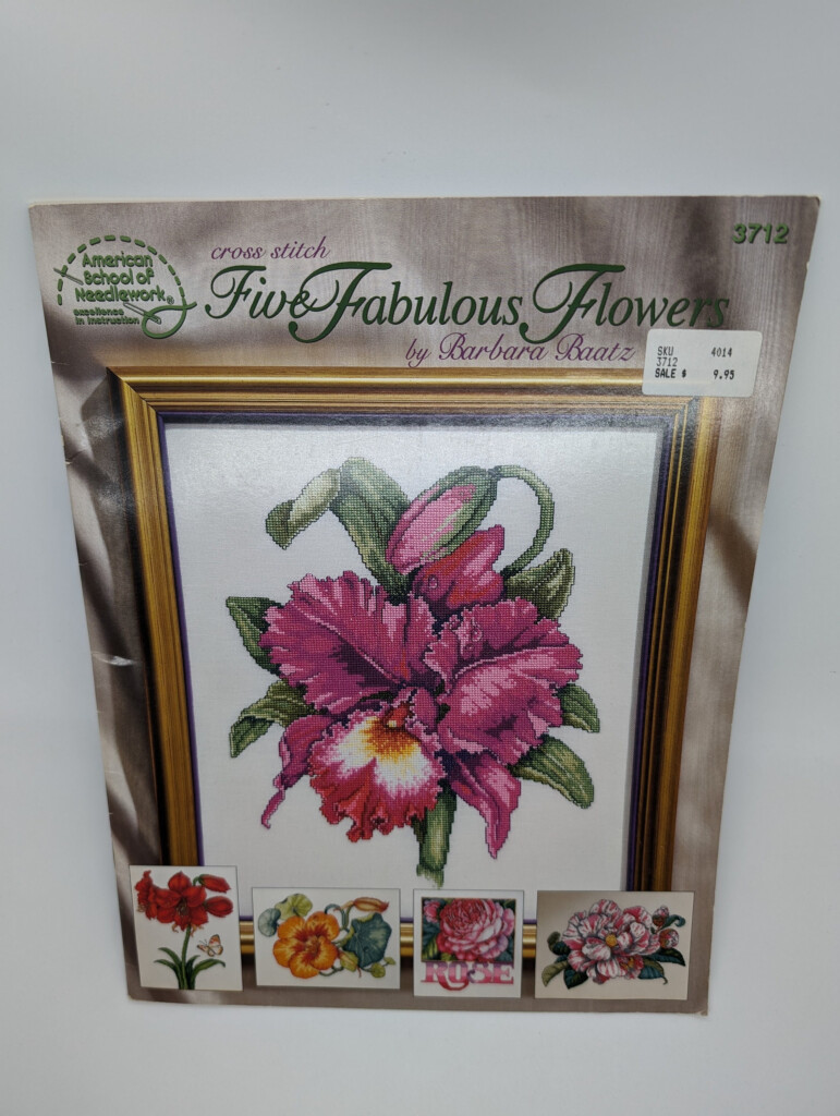 Vintage Cross Stitch Pattern Five Fabulous Flowers By Barbara Baatz Etsy - Barbara Baatz Cross Stitch Patterns