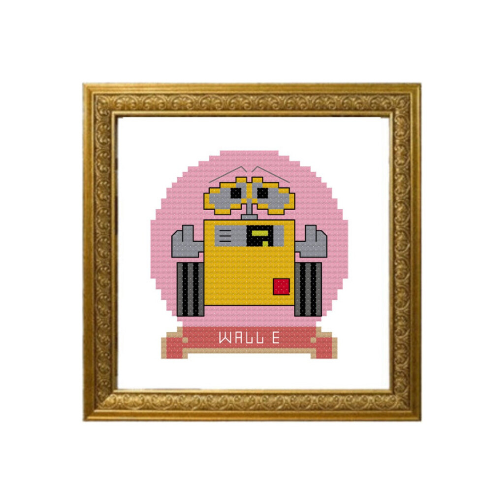 WALL E Cross Stitch Pattern Pdf Wall E Cross Stitch Pixar Etsy - Wall E Cross Stitch Pattern