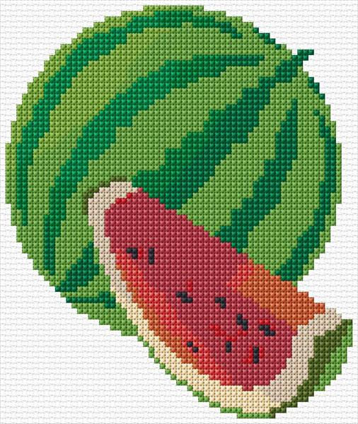Watermelon Cross Stitch Designs - Free Watermelon Cross Stitch Pattern