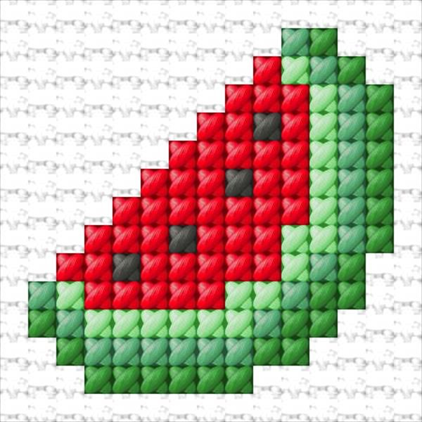 Watermelon Cross Stitch Designs - Free Watermelon Cross Stitch Pattern