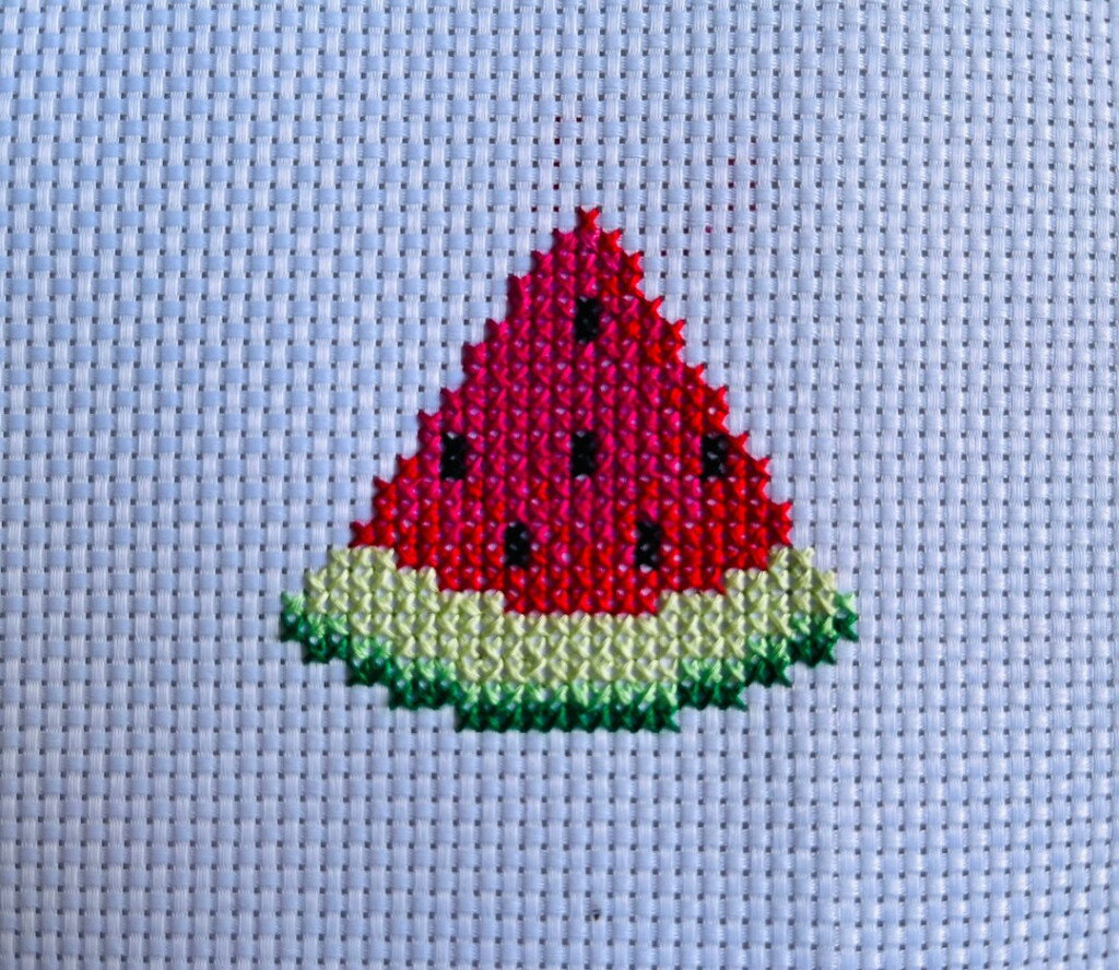 Watermelon Cross Stitch Pattern PDF Modern Cross Stitch Beginner  - Free Watermelon Cross Stitch Pattern