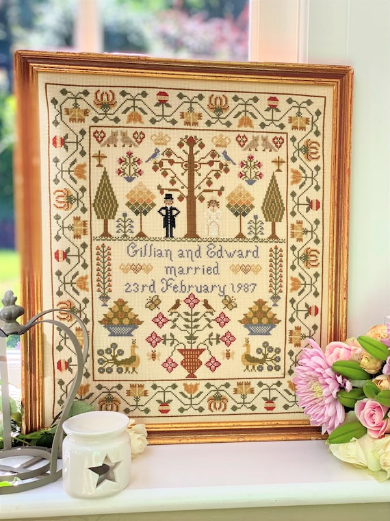 Wedding Cross Stitch Kit Etsy - Vintage Wedding Cross Stitch Patterns