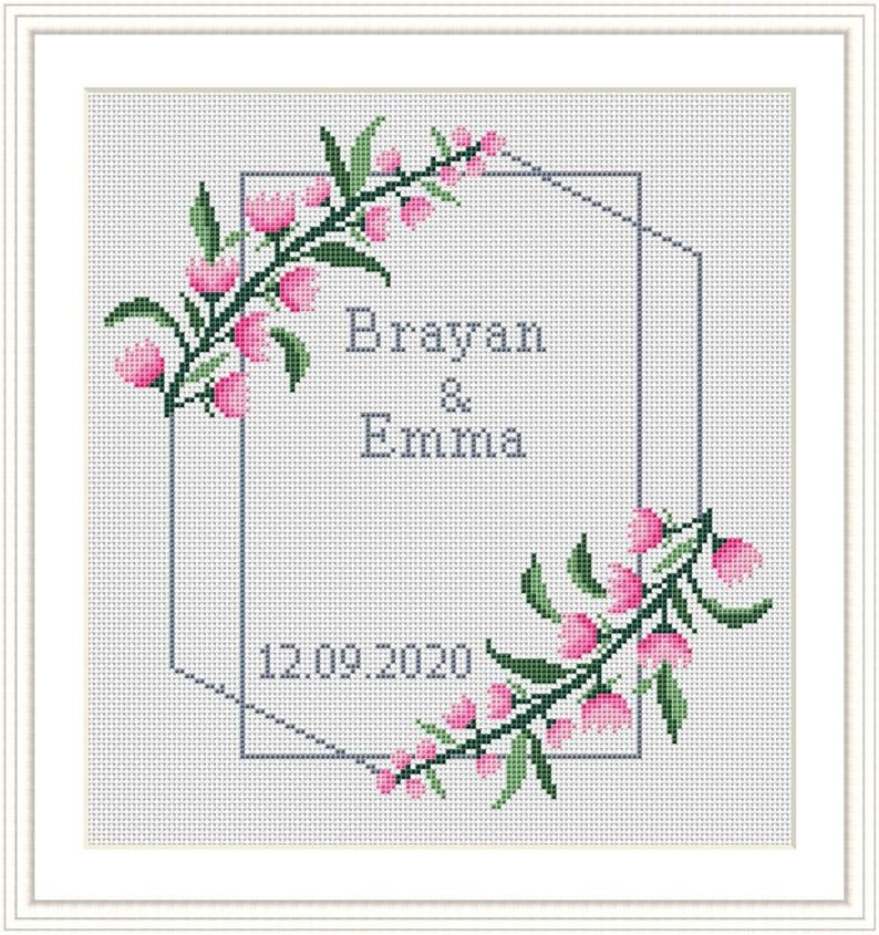 Wedding Cross Stitch Pattern Custom Wedding Gift Etsy Kanavi e  - Vintage Wedding Cross Stitch Patterns