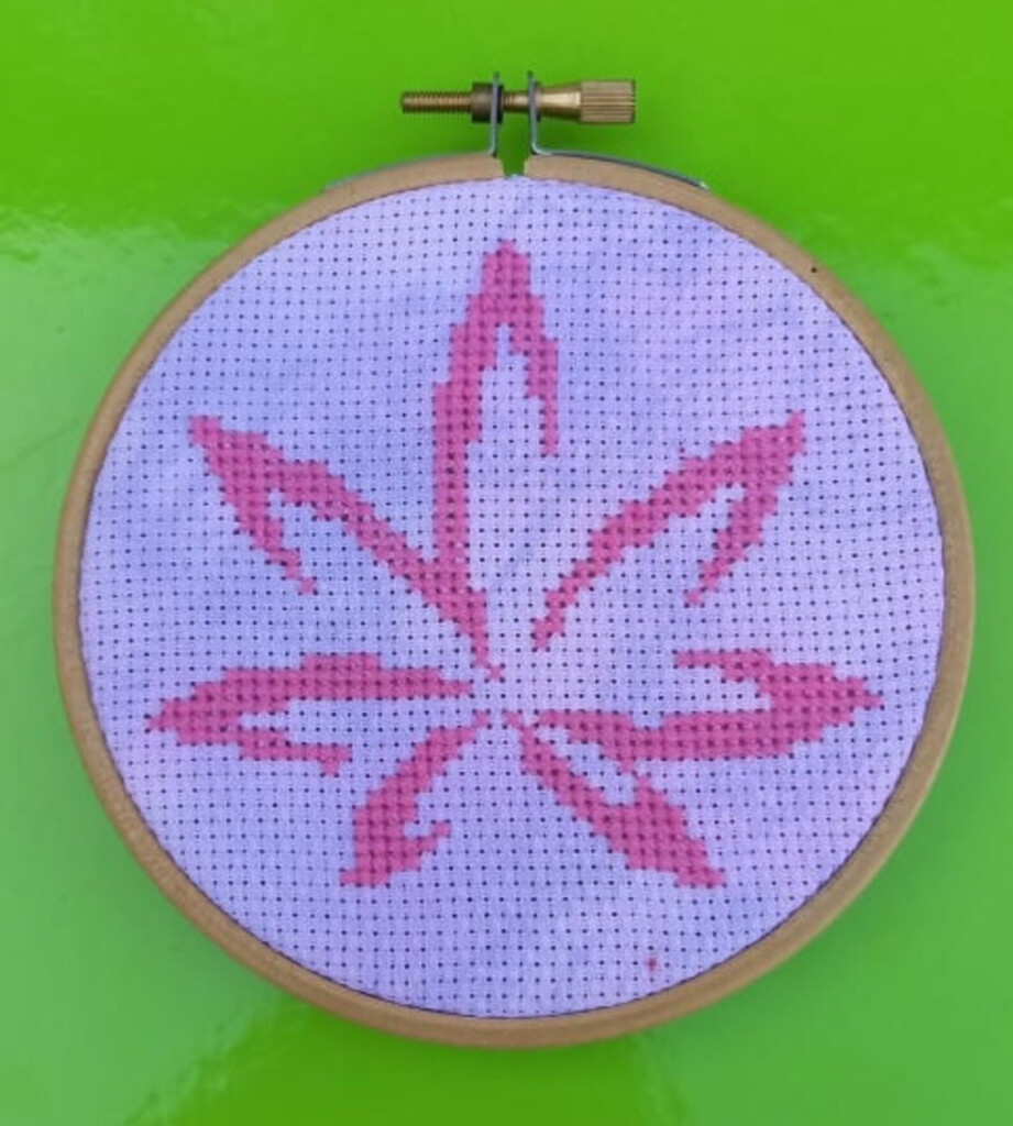 Weed Leaf Cross Stitch Pattern Etsy Espa a - Weed Leaf Cross Stitch Pattern