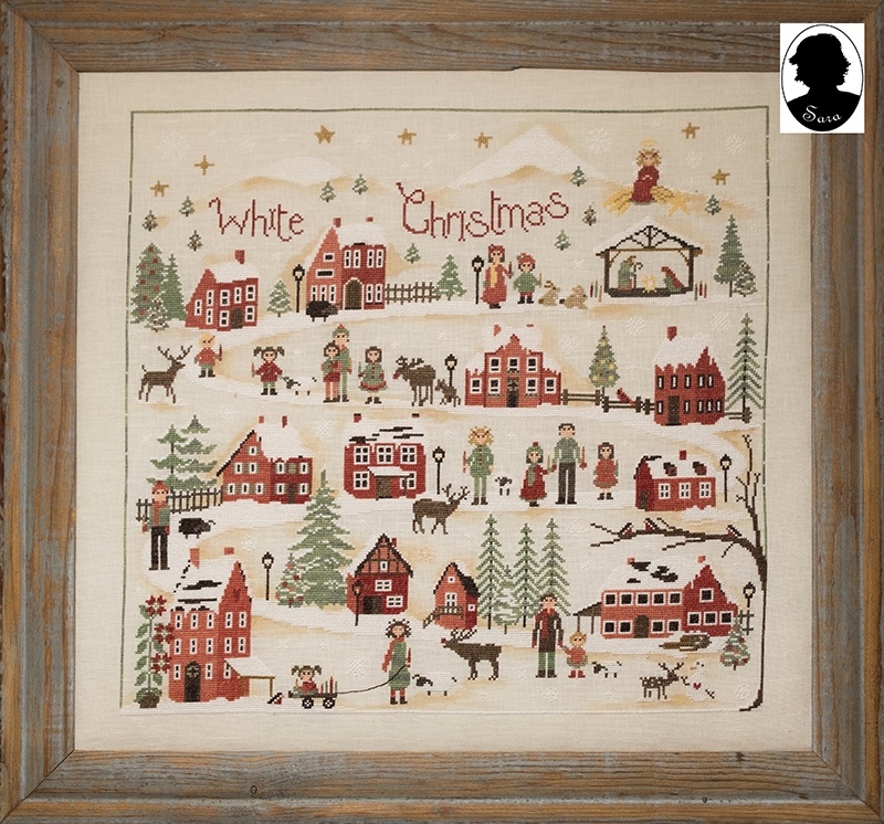 White Christmas From Sara Guermani Cross Stitch Charts Cross Stitch  - White Christmas Cross Stitch Pattern