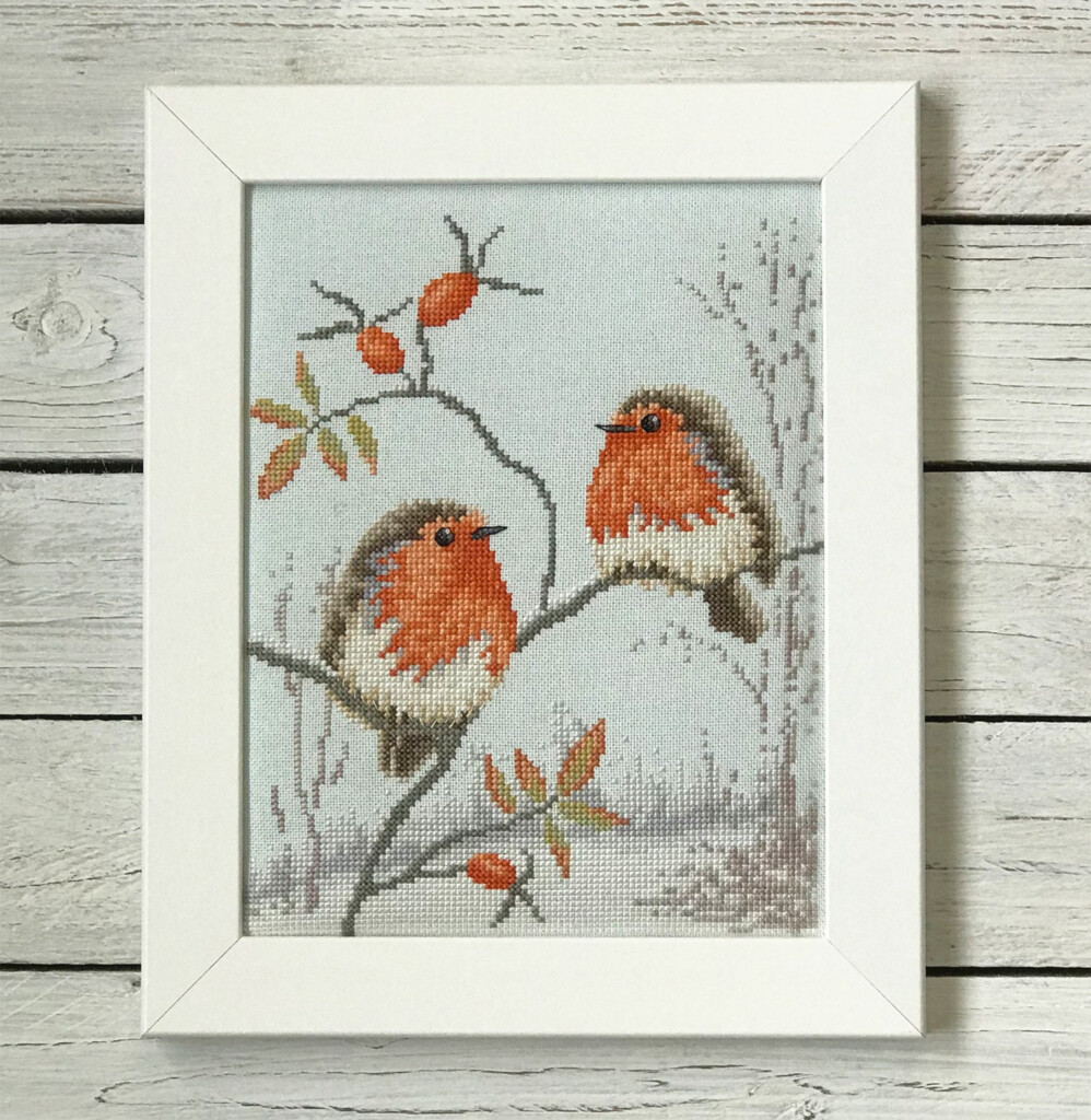 Winter Robins Cross Stitch Pattern By Lucie Heaton PDF Counted Cross  - Robin Cross Stitch Pattern Free