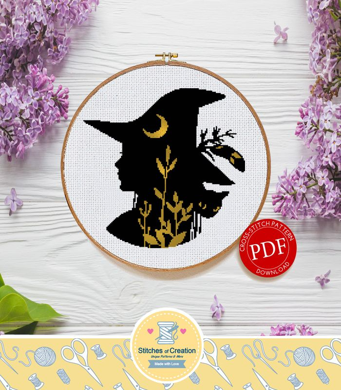 Witch Digital Download Cross Stitch Pattern Artofit - Digital Download Cross Stitch Patterns