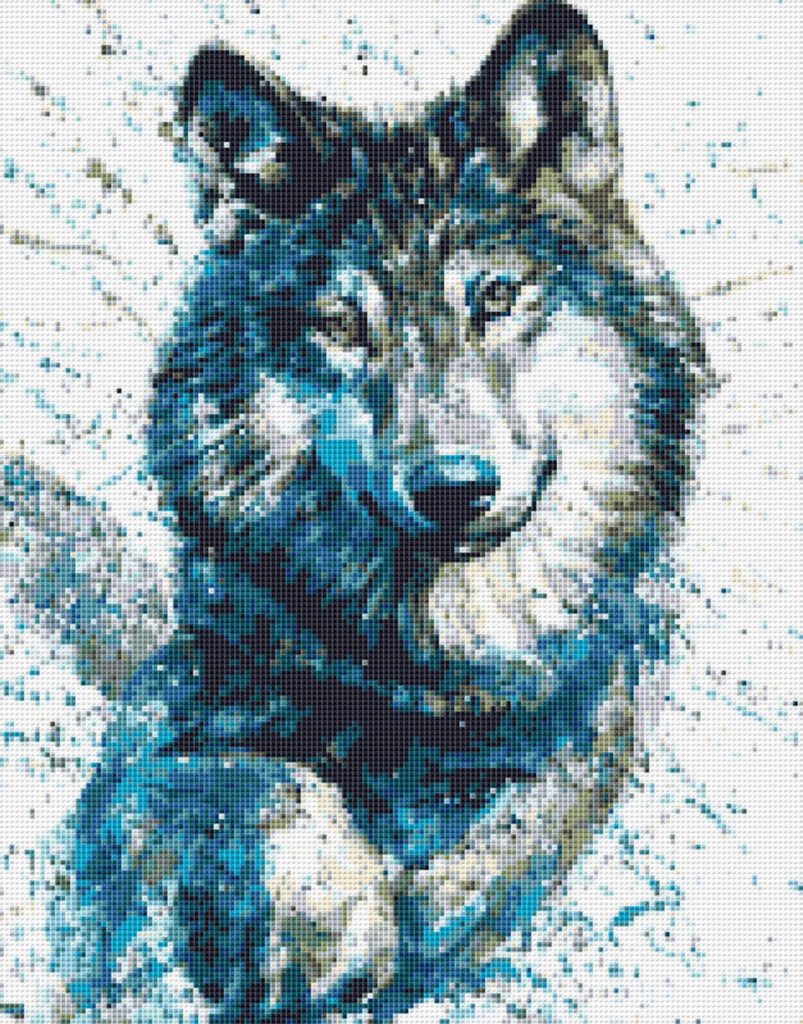 Wolf Cross Stitch Pattern 4 Instant PDF Download Wolf Etsy UK - Wolf Silhouette Cross Stitch Pattern