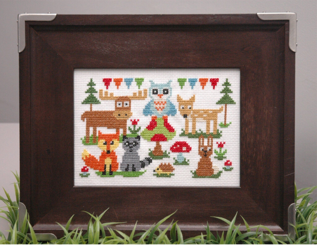 Woodland Animals Cross Stitch Pattern Instant Download Animal Cross  - Woodland Animals Cross Stitch Patterns Free