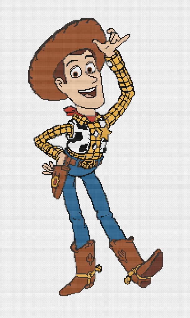 Woody Toy Story Counted Cross Stitch Pattern Pattern Only Etsy  - Toy Story Cross Stitch Patterns Free