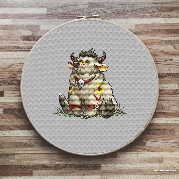 World Of Warcraft Druid Bear Tauren Cross Stitch Pattern PDF - Cross Stitch Patterns World Of Warcraft