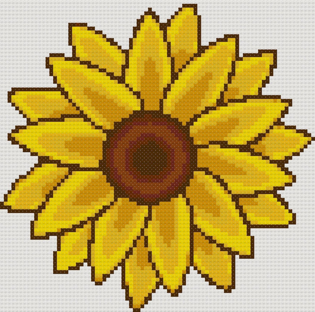 Yiota s Cross Stitch Sunflower Free Cross Stitch Pattern Cross  - Pic To Cross Stitch Pattern