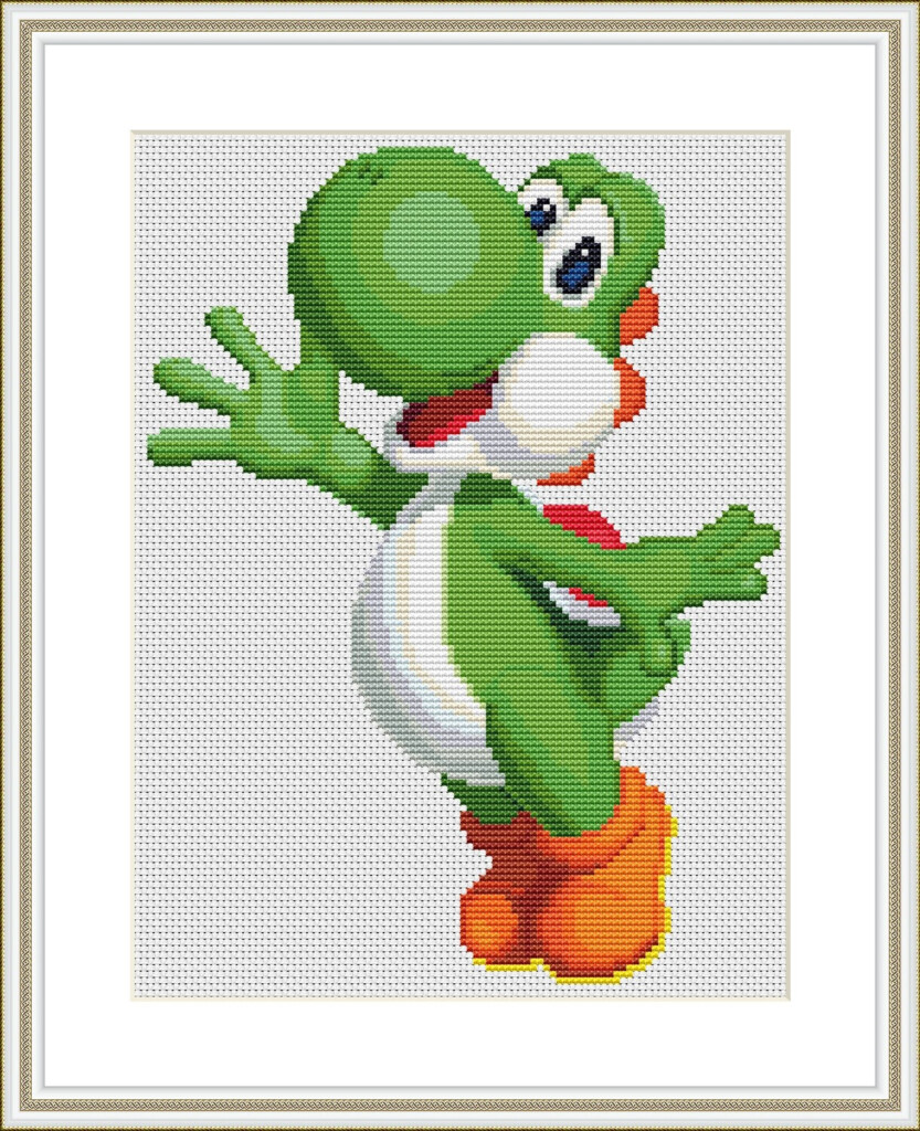 YOSHI Cross Stitch Pattern PDF Cute Embroidery Nursery Decor Etsy - Yoshi Cross Stitch Pattern Free